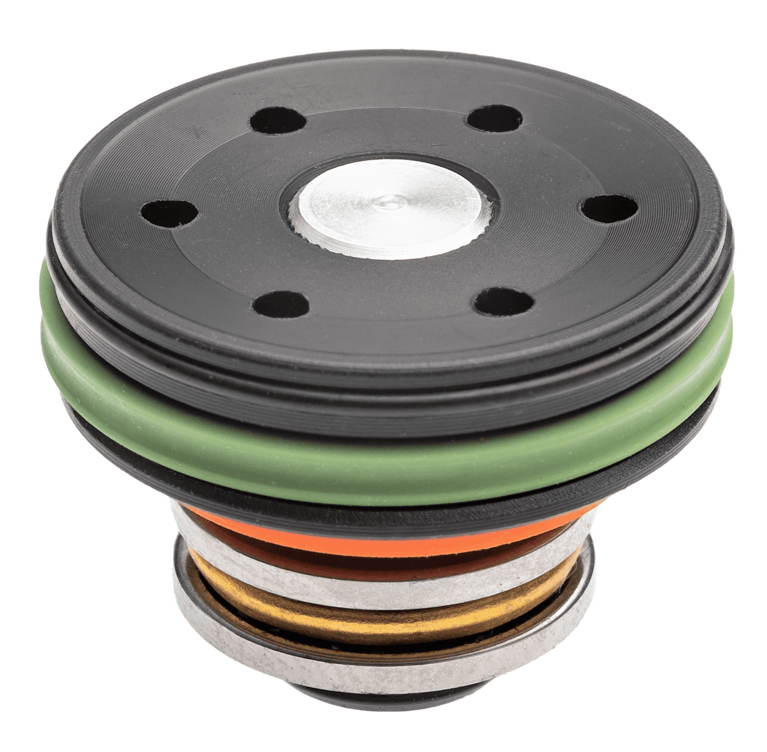 FPS Airsoft POM Double O-Ring Bearing Vented Piston Head